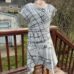 Art of Cloth Boutique Brand Asymmetrical Dress Size Med.  Made in the USA